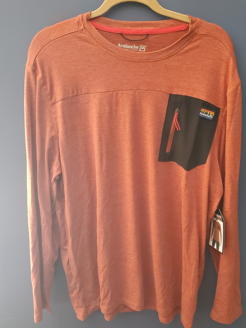 Avalanche Rust and Black Chest Pocket Long Sleeve